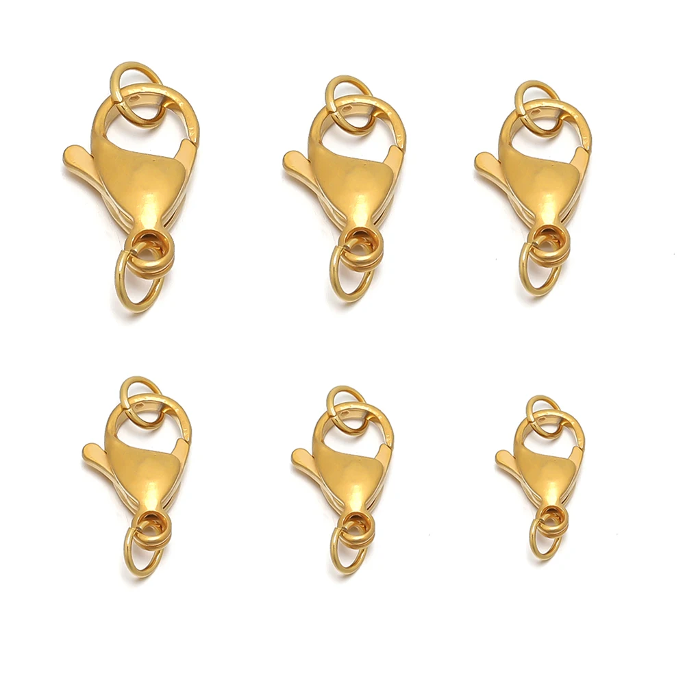 25Pcs Stainless Steel Jump Rings Hooks Lobster Clasps Connector Clasps for DIY Jewelry Making Bracelet Necklace In Bulk