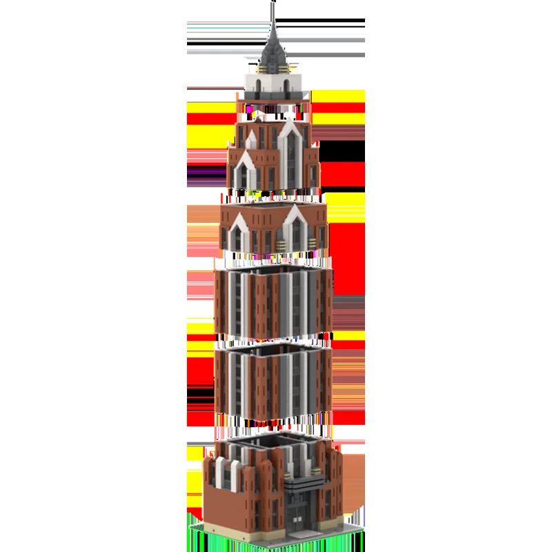 3983 pz MOC Art Deco Grattacielo 4 Modello Modulare Blocchi di Costruzione Architettura Assemblare giocattoli FAI DA TE idea regali Di Natale Mattoni