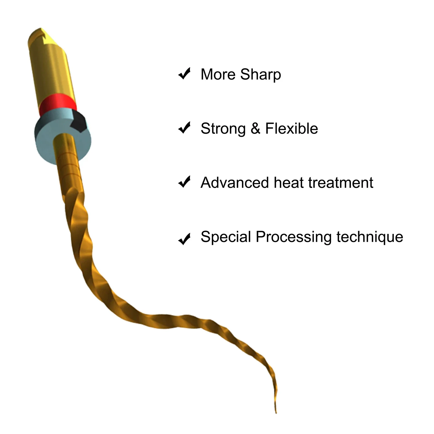 WELLCK Dental SX-F3 Gold Files Nitinol Rotary Universal Engine Endodontic Anti-Fatigue Constant Needle Dentistry Root Canal