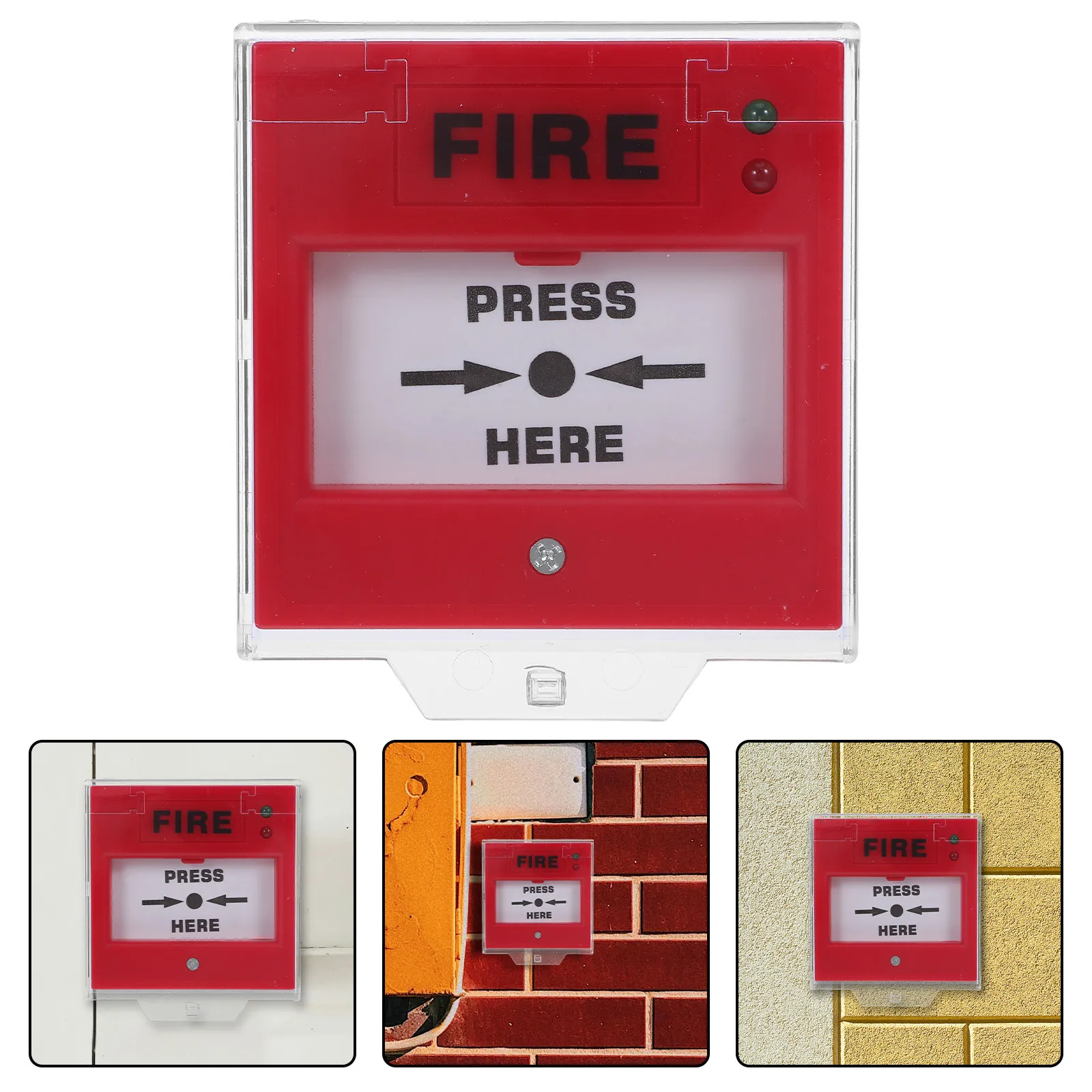 

Emergency Stop Switch Manual Fire Alarm Pull Station with High Sensitivity Buzzer Light Sound Alert for Office Safety Alarm