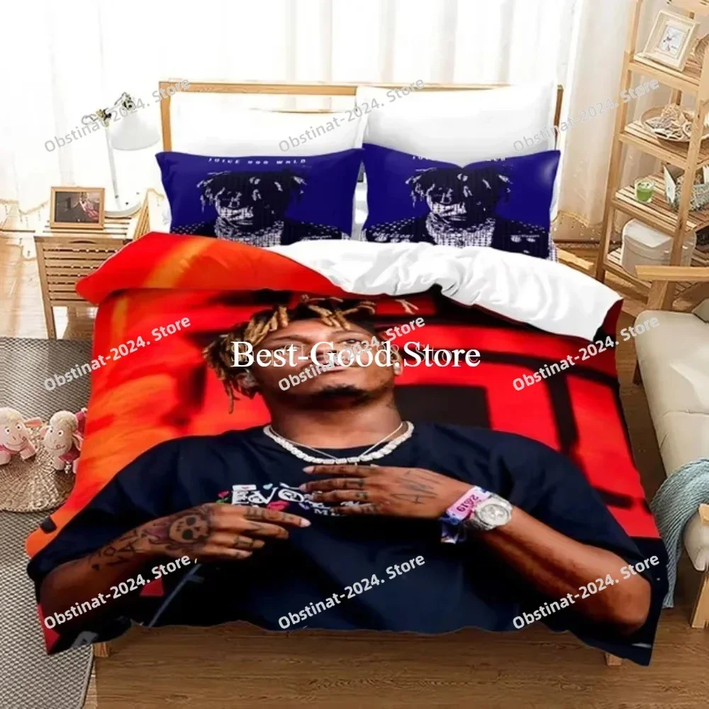 Juice Wrld 3D Bedding Set Single Twin Full Queen King Size Stars Juice Wrld Bed Set Children's Kid Bedroom Duvetcover Sets