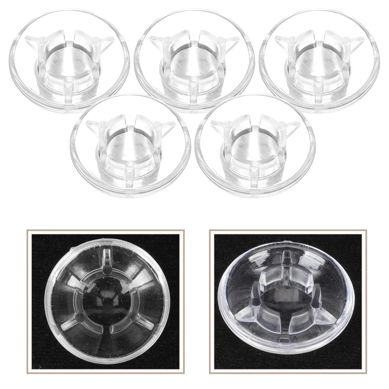 

5pcs Mushroom Foot Nail Cap Transparent Protector Plastic Effect Pedal Guitar Accessories Durable Reusable Easy to Carry