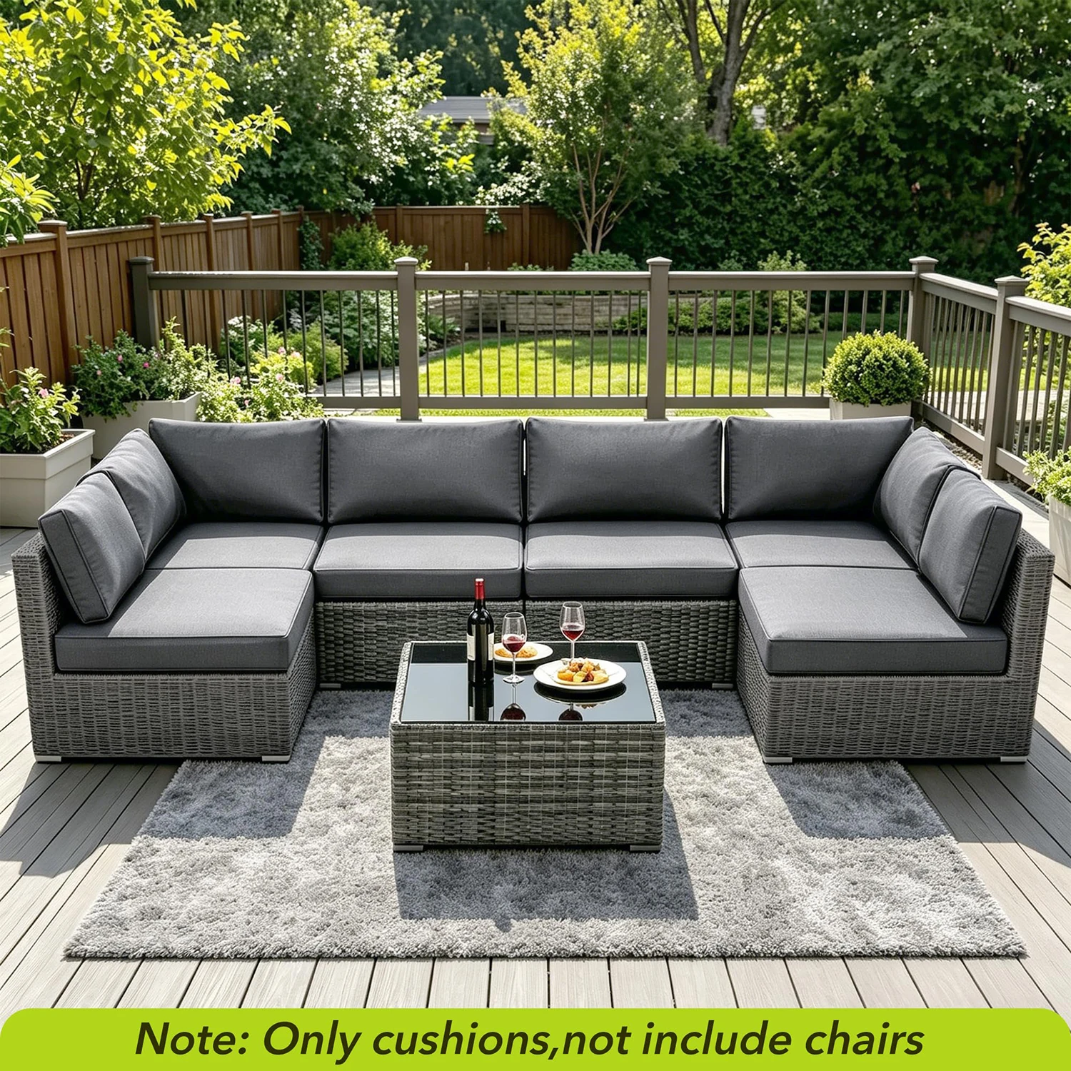 Outdoor Furniture Replacement Fabric - 14 قطعة من وسائد الاستبدال الخارجية
