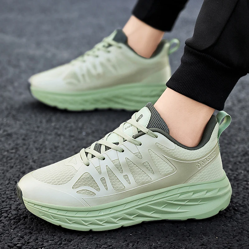 Sneakers for Men Non-slip Shock-absorbing Running Shoes Thick-soled Heightening Casual Shoes Mesh Soft-soled Tennis Shoes Woman