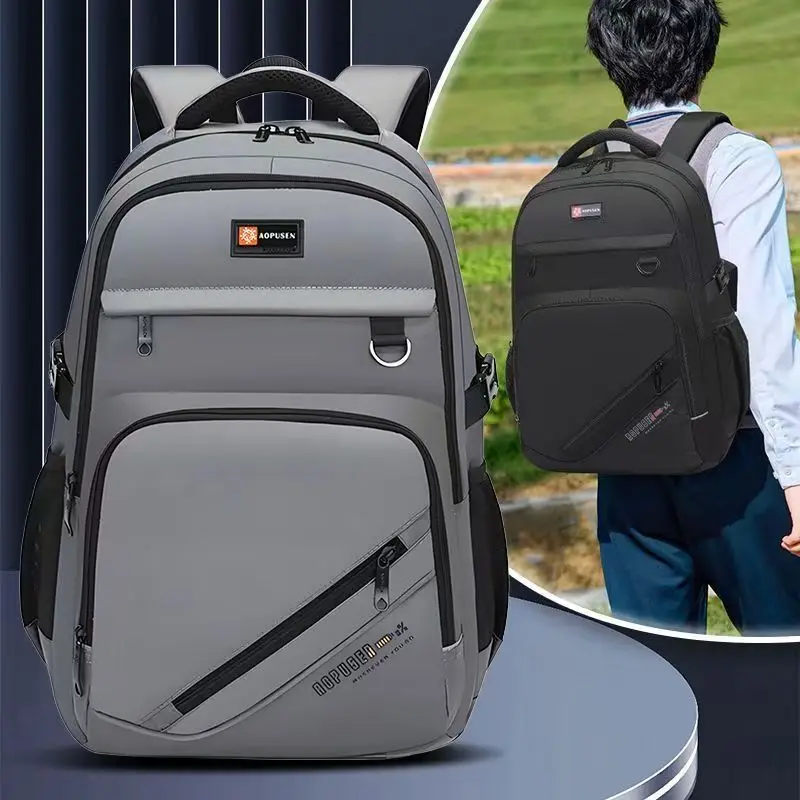 2026 New Travel Backpack School Bag Middle High Student Shoulder Orthopedic Backpack Large Capacity Light Mochilas Escolares