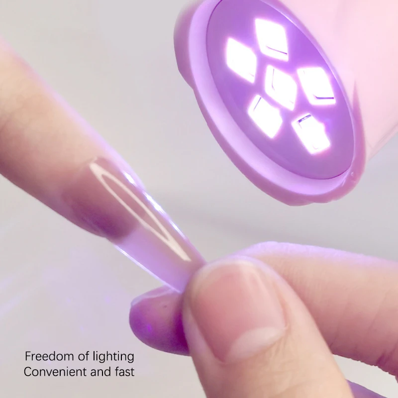 Lampe LED UV Pliable à 360 ° pour Sèche-Ongles, vaccage Rapide, Faux Ongles, Manucure, Verhéritage, Colle, Gel, Rose, Table de Durcissement, Design