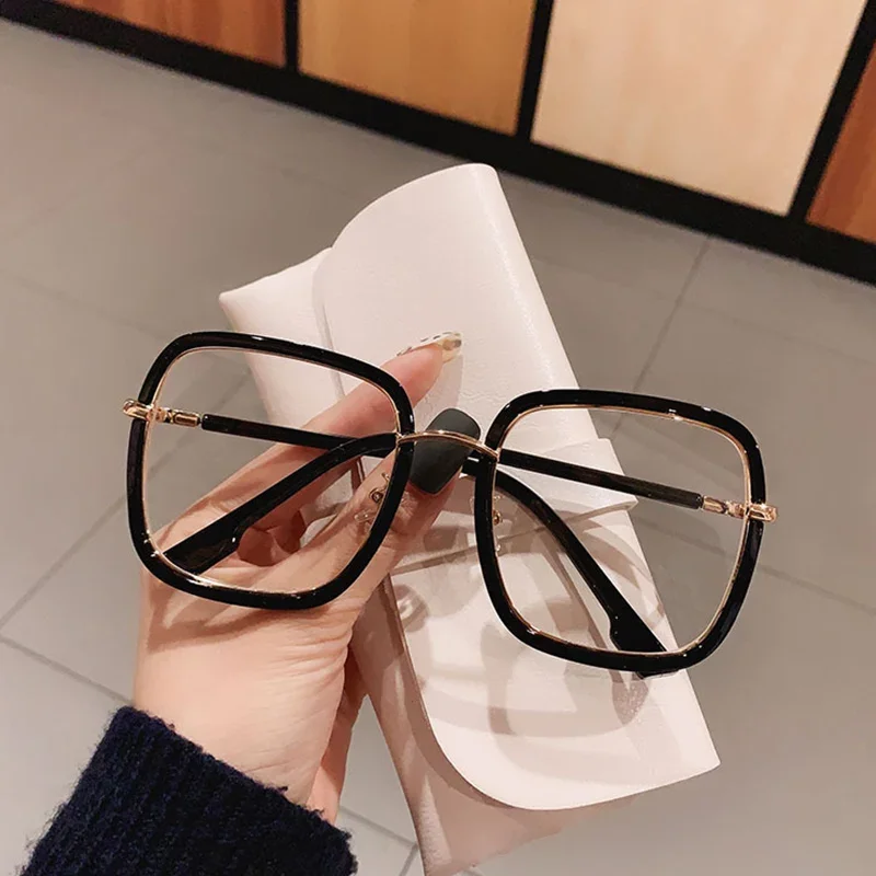 Kacamata Filter biru macan tutul hijau elegan, bingkai kacamata wanita, kacamata baca persegi, kacamata presbiopi, Plus Gafas