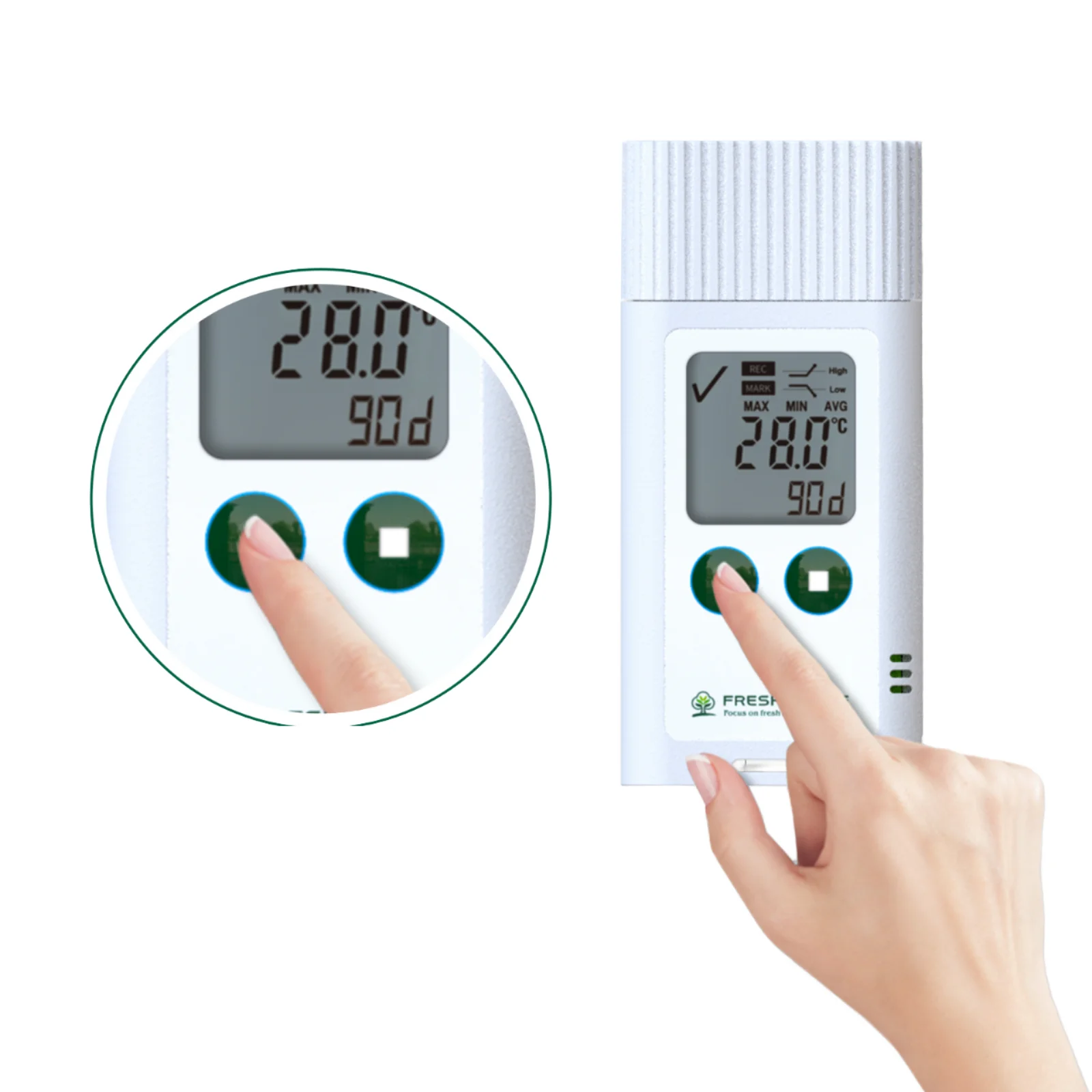 3PCS 태그플러스-T 무료 소프트웨어 PDF USB 온도 다용도 데이터 로거