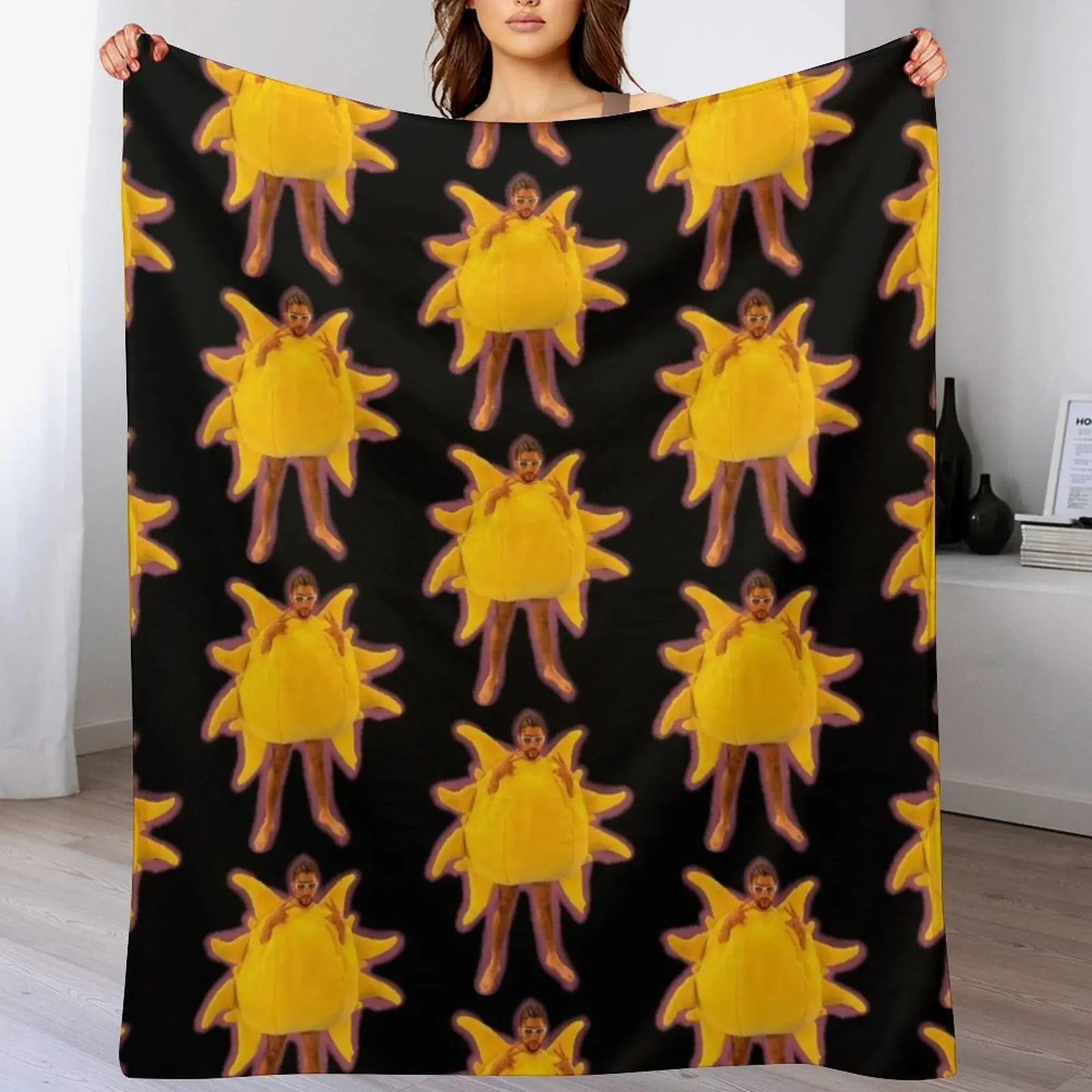 

Bad Bunny Neverita video sol Throw Blanket Blankets For Bed Vintage Picnic Luxury Thicken Blankets
