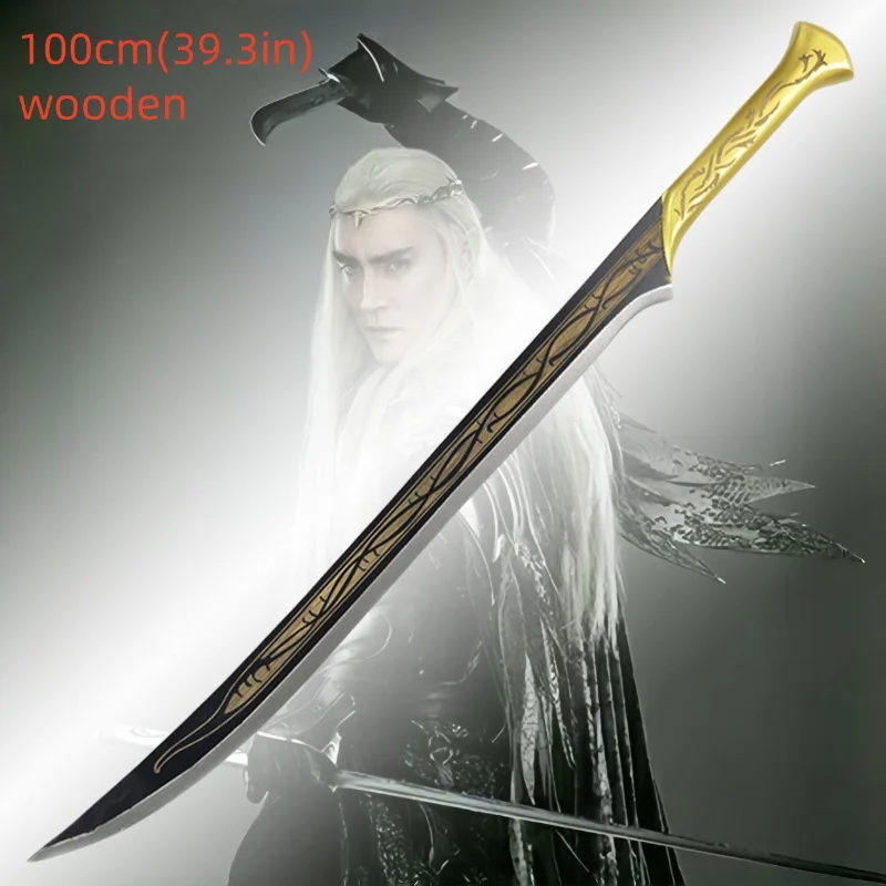 38in/97cm Thranduil wooden sword Lord Rings chinese katana cosplay porp Anime film knife real size japanese katana swords