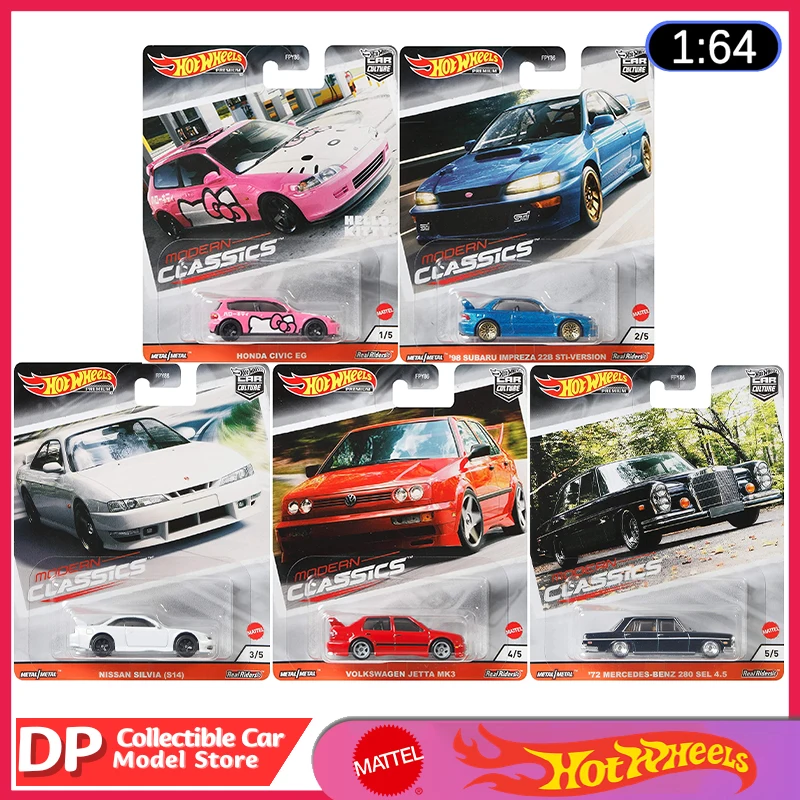 

Hot Wheels Premium Car Culture 2020 Modern Classics Set Honda Subaru Nissan Mercedes Volkswagen 1:64 Car