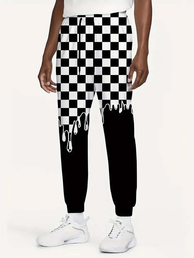 

The new men's trousers for Spring and Autumn 2025 are comfortable soft casual and feature a roller skate checkered print