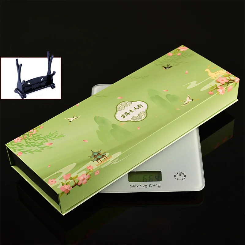 Espada de juego Xianjian: espada de mar azul y cielo claro, edición de caja de regalo de juguete artesanal totalmente metálica de 30cm, una gran regalo, colecciones de Katana