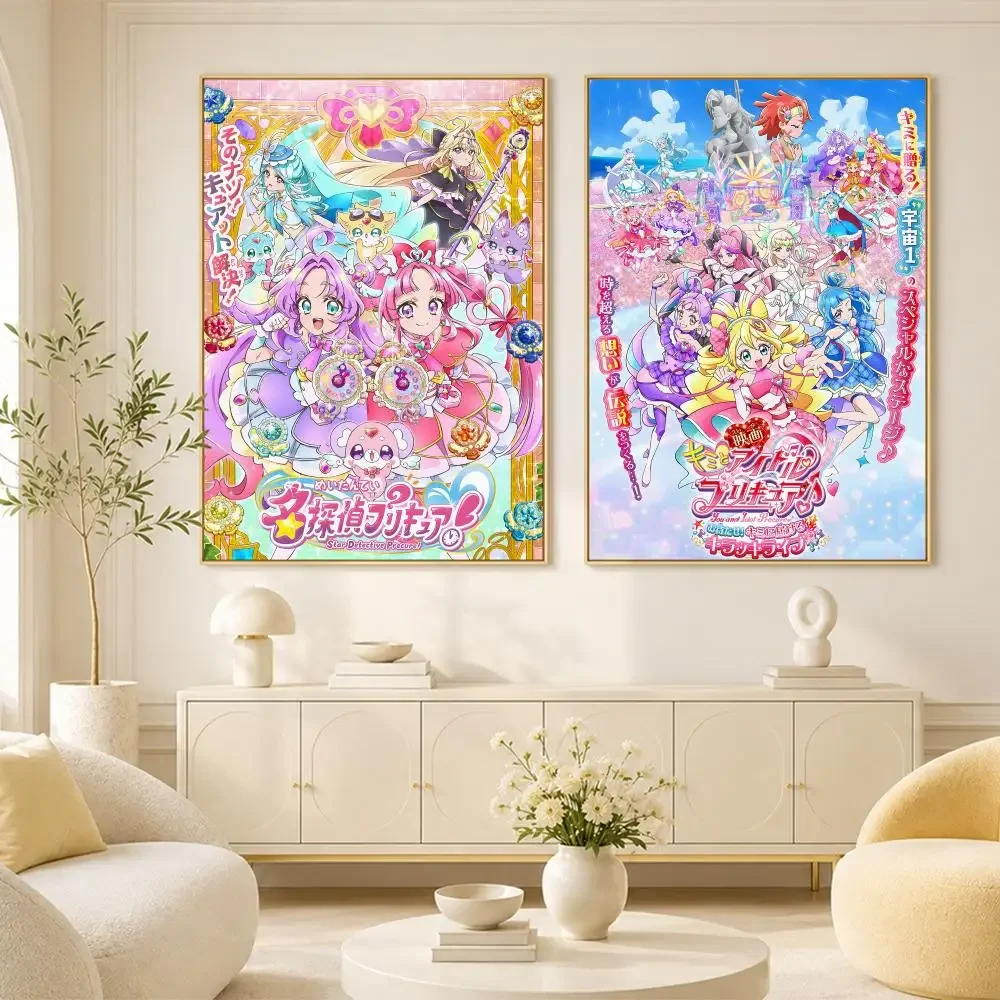 Anime You and Idol Pretty Cure Poster Room Home Decoration Interior Wall Art Printing Garage Posters Gift