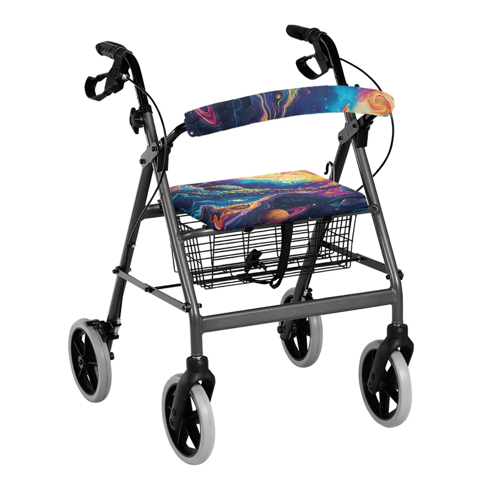 Coloranimal Vibrant Cosmic 2 Pieces Set Rollator Seat Back Covers for Family Rollator Seat Cover 2026 Collection