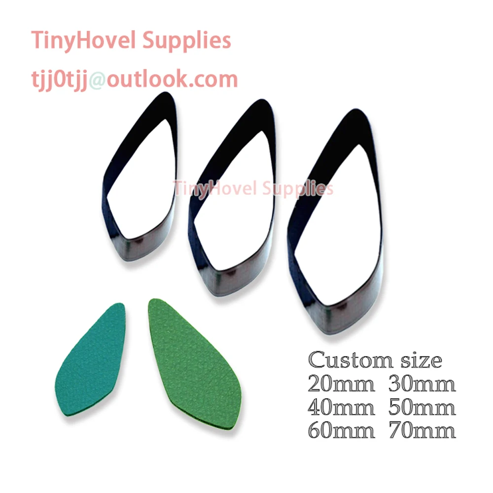 

10mm-100mm Leaf Eye Steel Rule Die Cut Cutting Mold for Leather,Asymmetrical graphics, Steel Teardrop Punch - for leather crafts