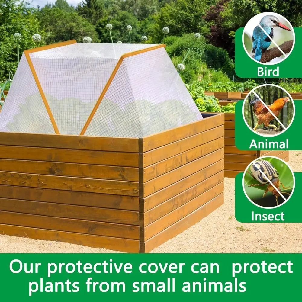 Garden Row Accelerator Plants Cover Foldable Raised Garden Beds Vegetable Rows Plant Protector Plant Net Cage Guard