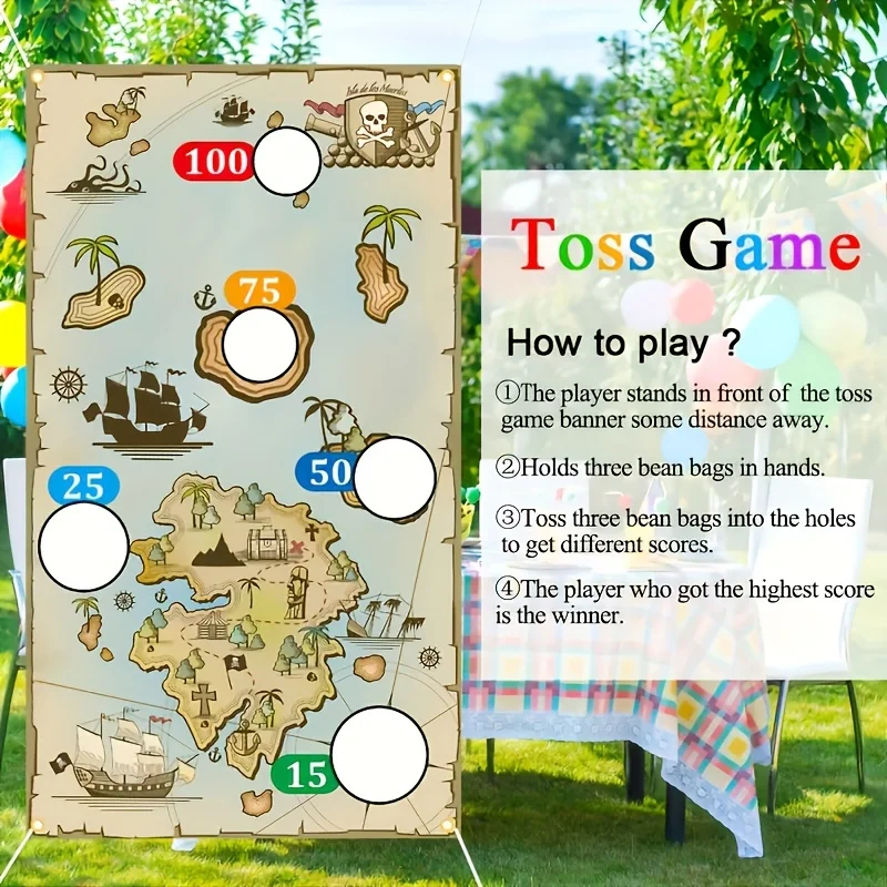 แบนเนอร์เกมโยนแผนที่สมบัติโจรส - Kids Outdoor Bean Bag บทวิจารณ์และราคา