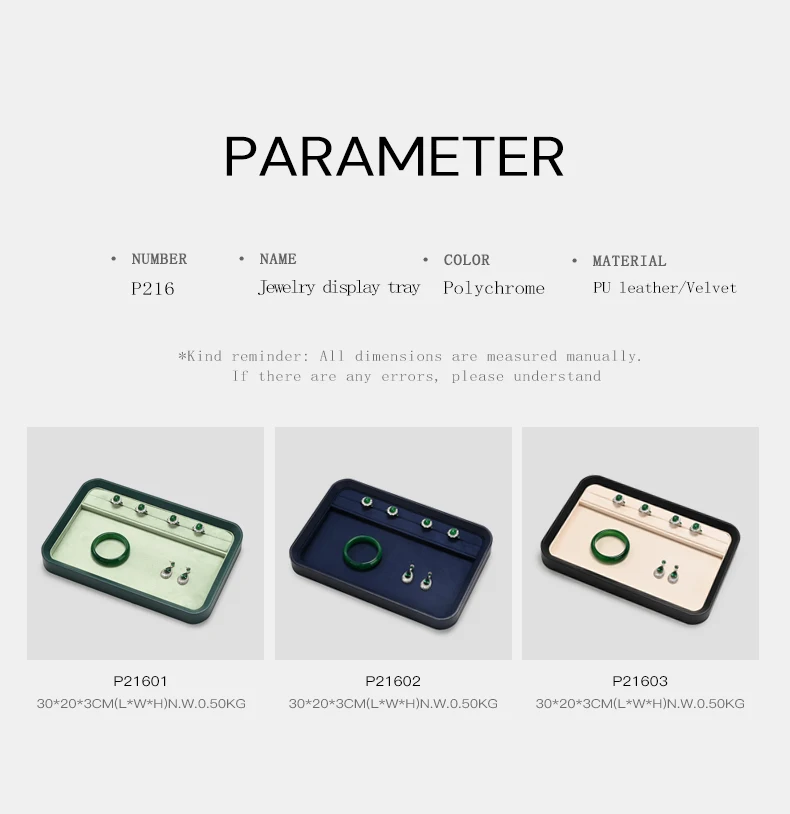 Oirlv PU-Leder Schmuck-Organizer-Tablett Schmuck-Präsentationsständer für Ringe, Halsketten, Anhänger Samt-Aufbewahrungs- und Präsentationstablett für Juweliergeschäfte – Detail 11