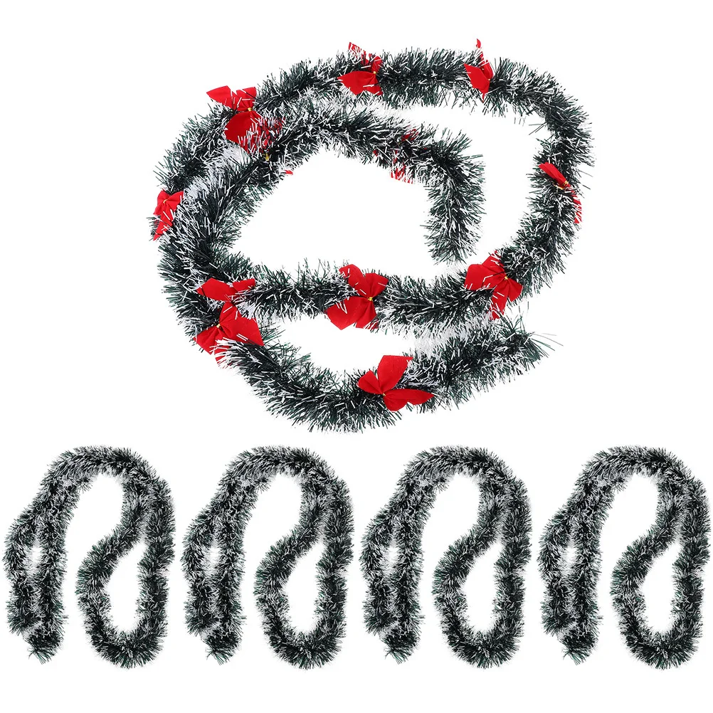 1 ensemble de guirlandes de noël décoratives, fausses guirlandes de noël, matériel pour animaux de compagnie, décoration murale de porte, fournitures de fête de noël