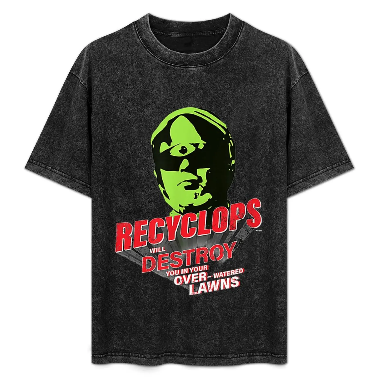 

The Office Dwight Schrute Recyclops Over-Watered Lawn T-Shirt Work Basic Short Sleeve Top