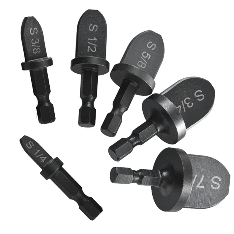6 peças de aço ar condicionado tubo cobre alargamento expansor tubo hexagonal expansor kit reamer
