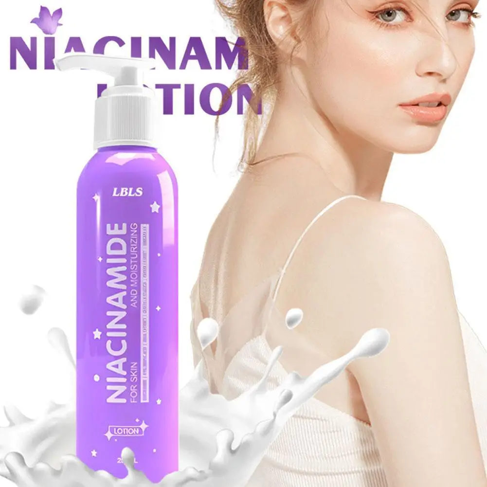 

Лосьон Niacinamide для тела, 200 мл, уменьшает сухость и дегидрацию кожи, отшелушивает и осветляет тон кожи, увлажняющий лосьон для тела