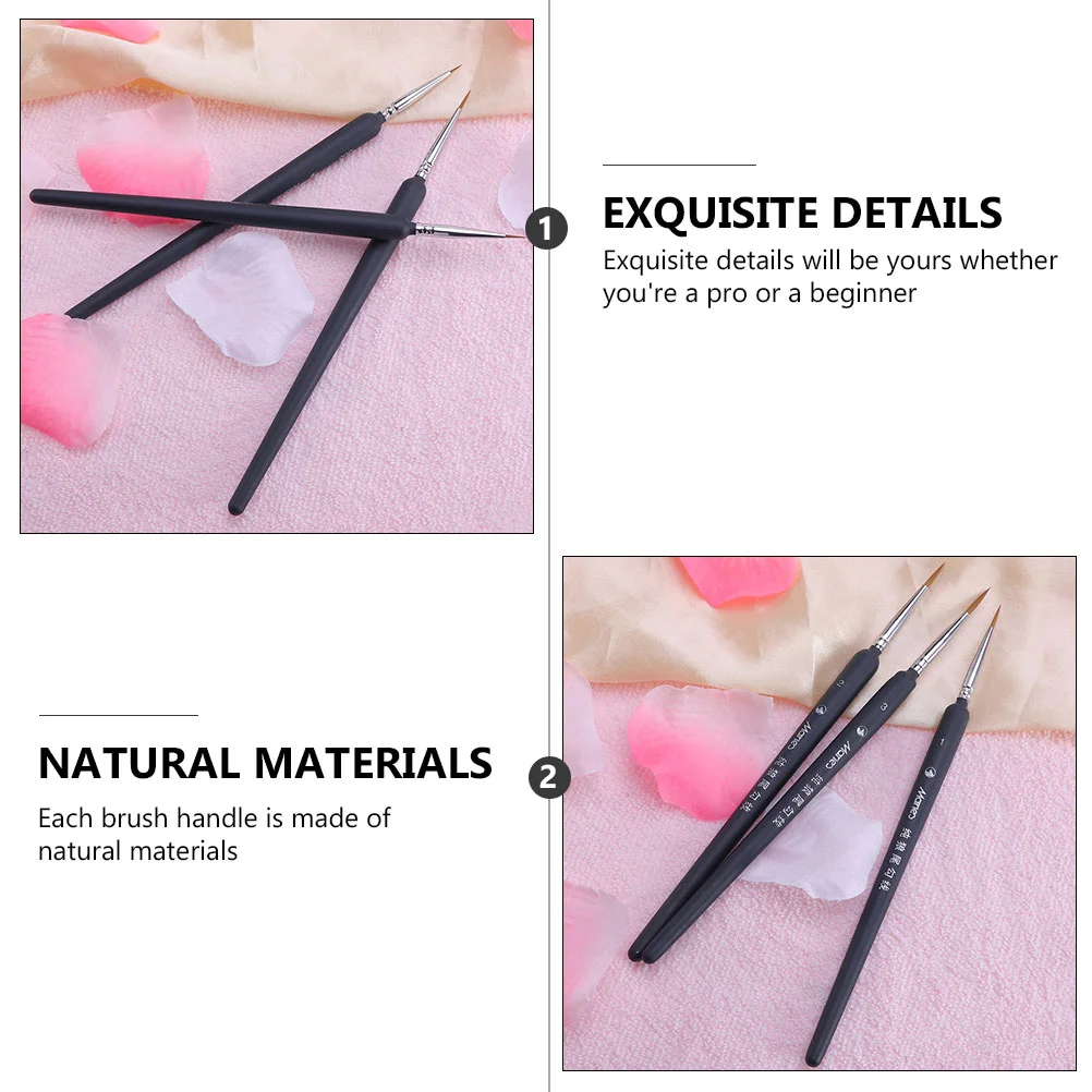 6 Pcs Langhao Hook Line Pen Painting Tools Miniature Drawing Pens Eye Liner Pencils