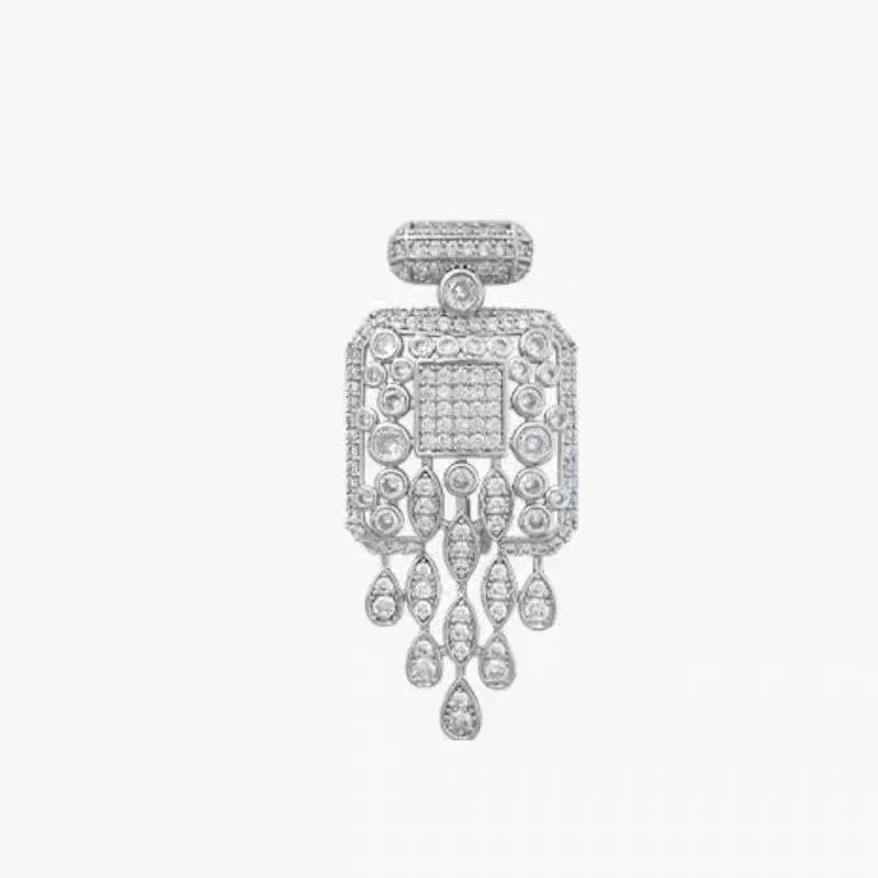 Light luxury bottle brooch women's fashion exquisite high-end brooch for collar coat pin accessories jewelry trend 2026
