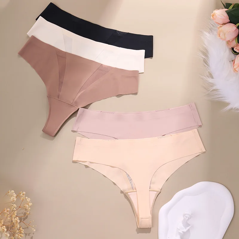 女性用セクシーGストリングパンティー、ローライズビキニソングランジェリー、通気性、お腹シェイプ、シームレス下着、ノーショー、快適