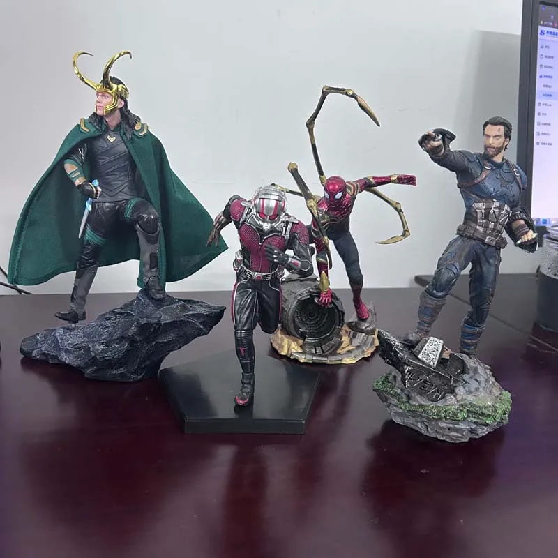 Avengers ARTFX Infinity War Iron Studio Spider Spiderman Captain America Ant Man Loki Laufeyson Action Figure Model Room Decor