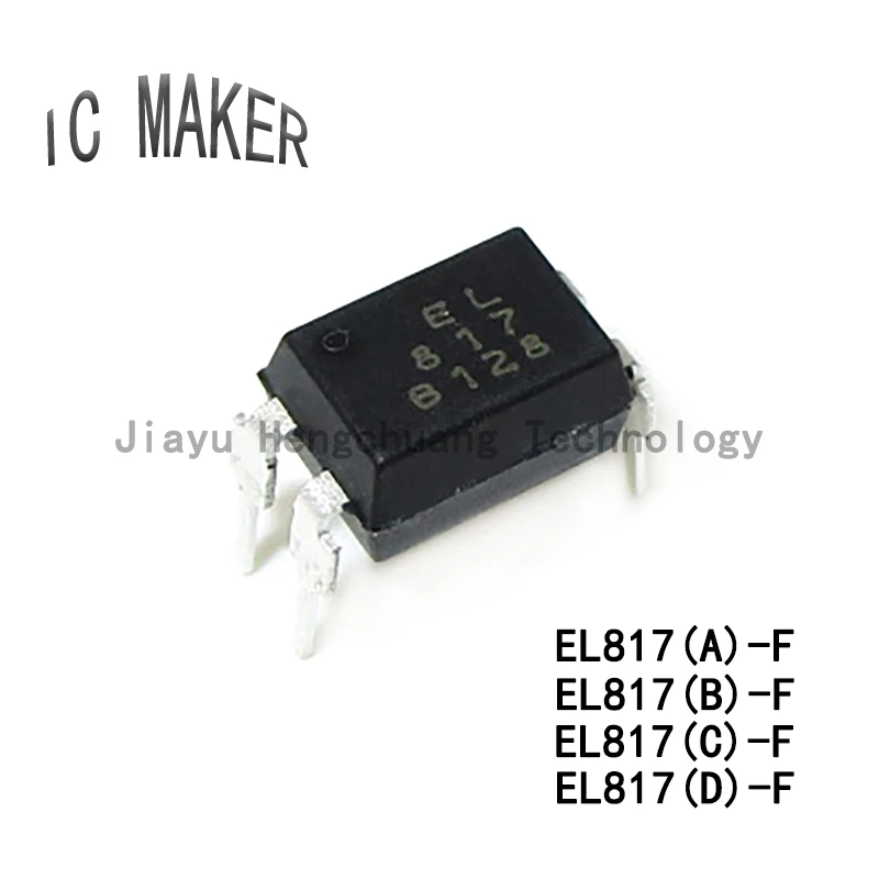 50PCS EL817-A-F -(B)-F （C）-F (D)-F DIP-4 EL817-C compatible with PC817 in-line optocoupler isolators