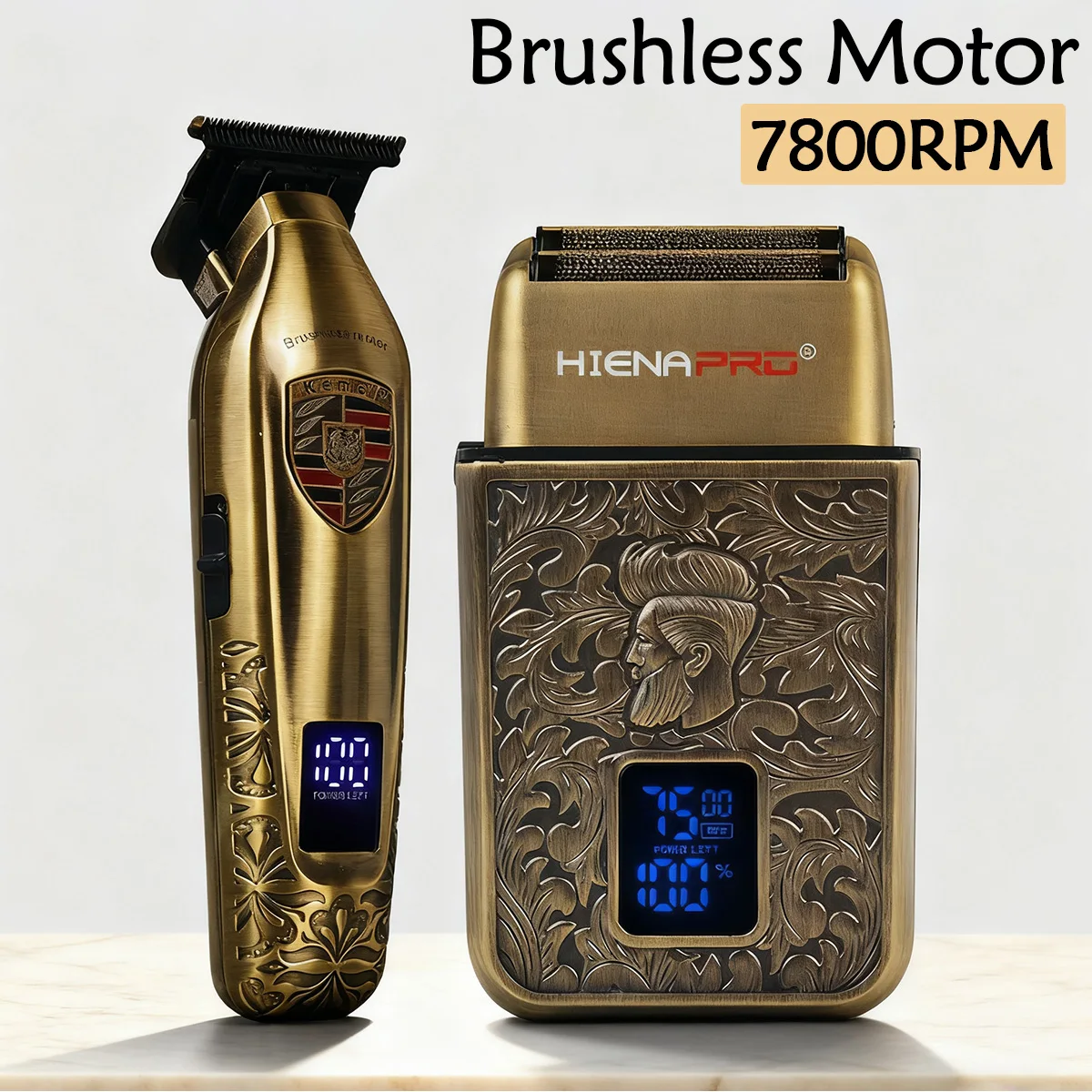 

Professional 2236 812 Hair Trimmer Brushless Motor7800RPM 7500RPM All-metal Body Clipper 0 Tooth Pitch Electric Razor Barbershop
