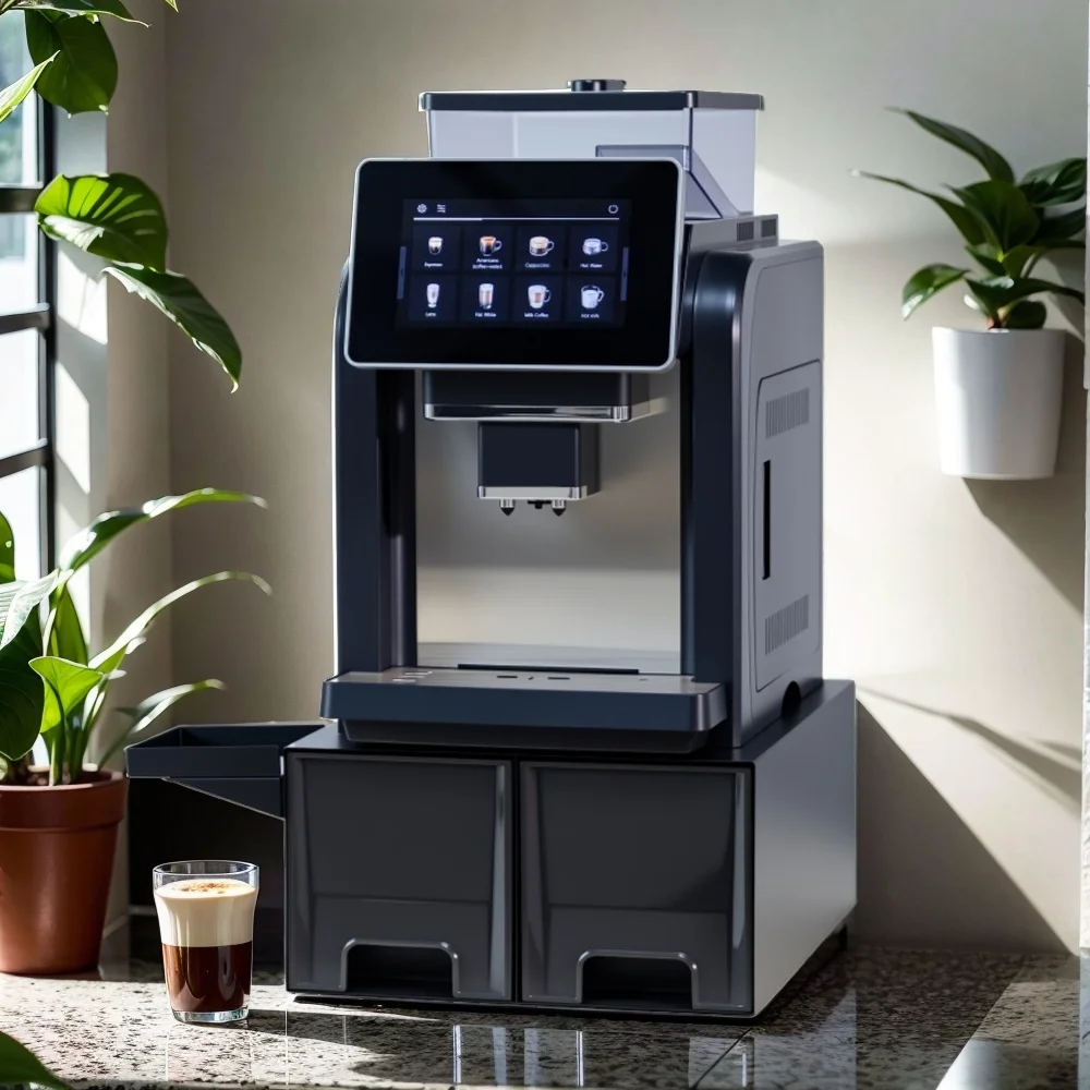 Professional Best Screen Touch Automatic Espresso Maker Commercial Adjustable Strength	Coffee Machine for Business