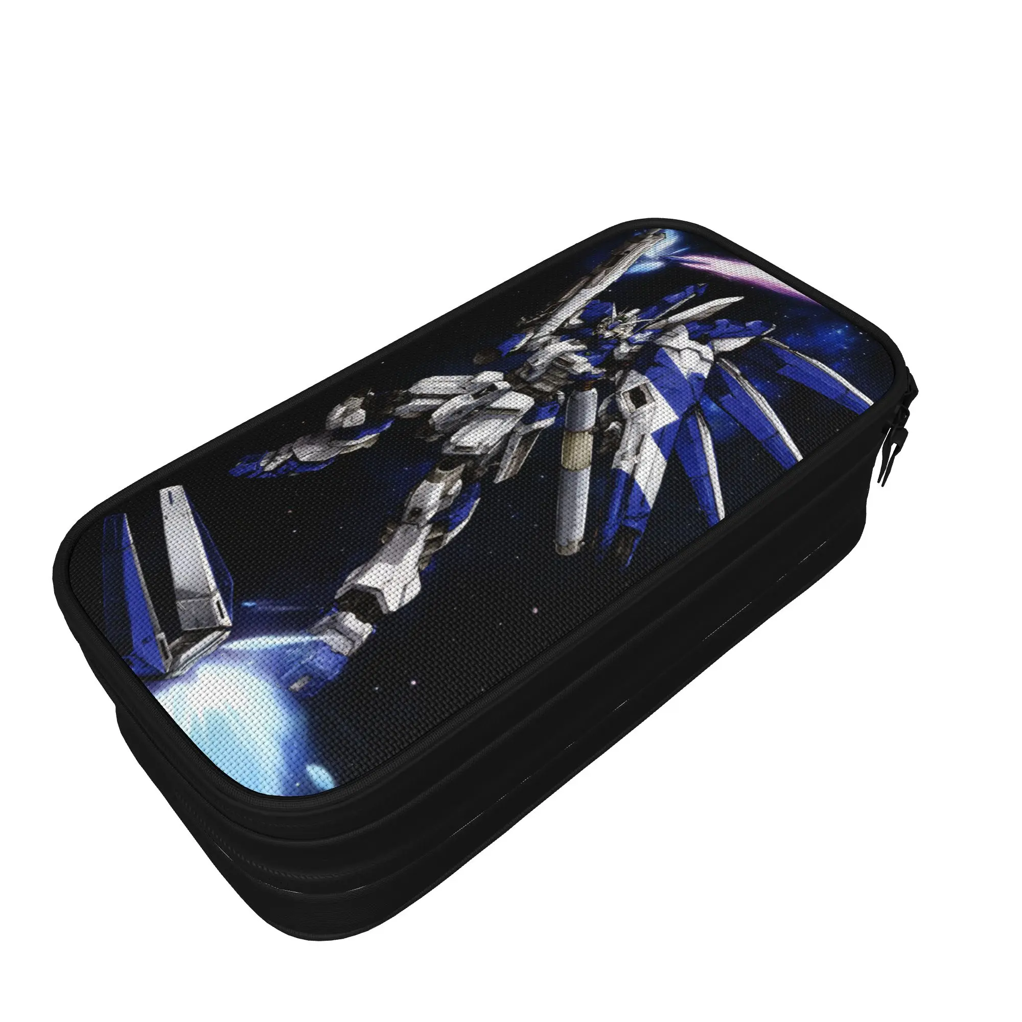 Large Capacity Pen Box mobile suit gundams Office Supplies  Double Layer Pen Case Girl Make Up Bag Perfect Gifts