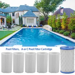 Swimming Pool Pump Filter Cartridge A or C  Pool Pump Filter Cartridge Pool Filter Vacuum Cleaner & Filter Paper