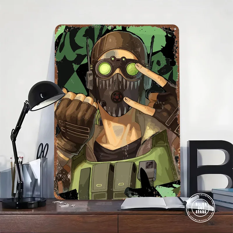 Octane From Apex Legends Printing Poster Customized Retro Wall Art Vintage Metal Signs for Mancave Gaming Room Decoration Cozy
