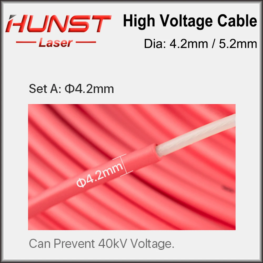 Imagem -04 - Hunst-cabo de Alta Tensão para Laser Co2 Fonte de Alimentação Tubo Laser Gravação e Máquina de Corte Metros