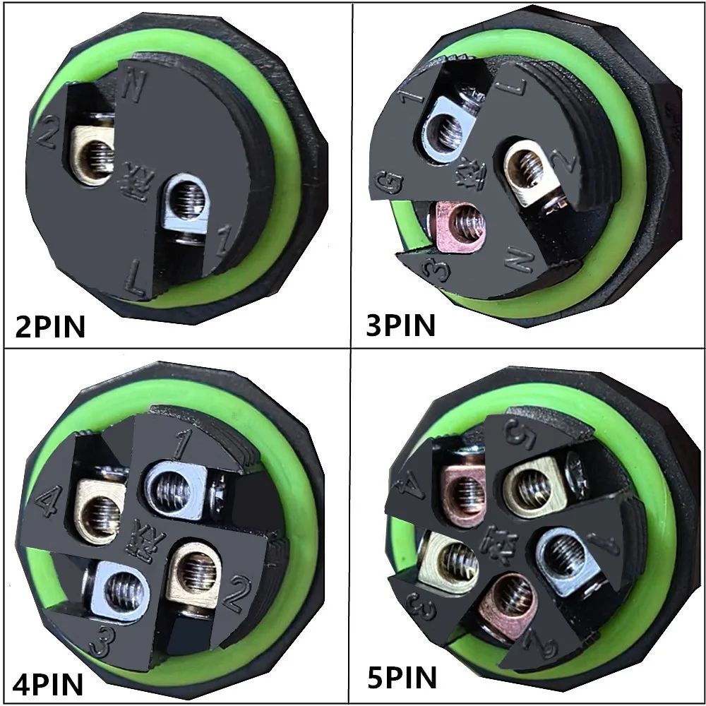 M16 nylon straight through 2/3/4/5 core street light underfloor heating LED light IP68 cable waterproof sealing joint