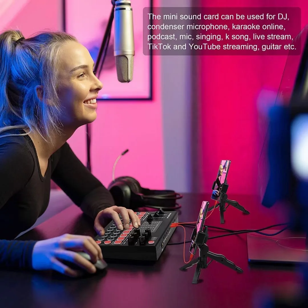 Diez artículos TLF Xtuga M9 grabación de estudio Karaoke transmisión en vivo tarjeta o externa móvil en vivo Android Ios tarjeta de sonido