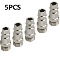 2/5PCS Quick Release Euro Compressed Air Line Coupler Connector Fitting 1/4in Male Work-shop Equipment Power Air Compressors