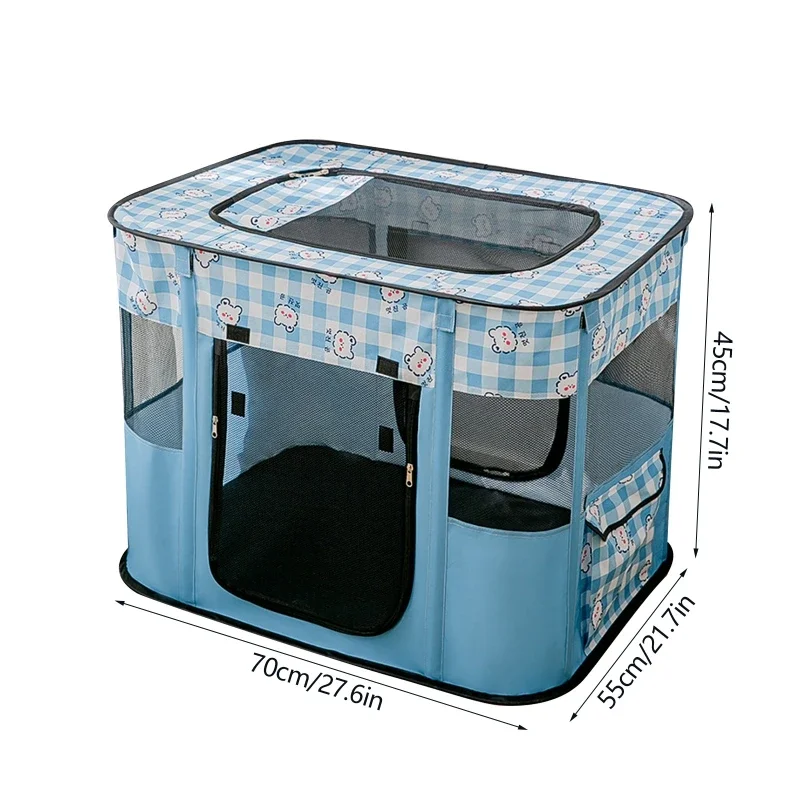 Imagem -06 - Grande Pet Folding Cage com Porta e Telhado de Malha Tenda Lavável Cat Hiding House Cachorro e Gatinho Sala de Entrega