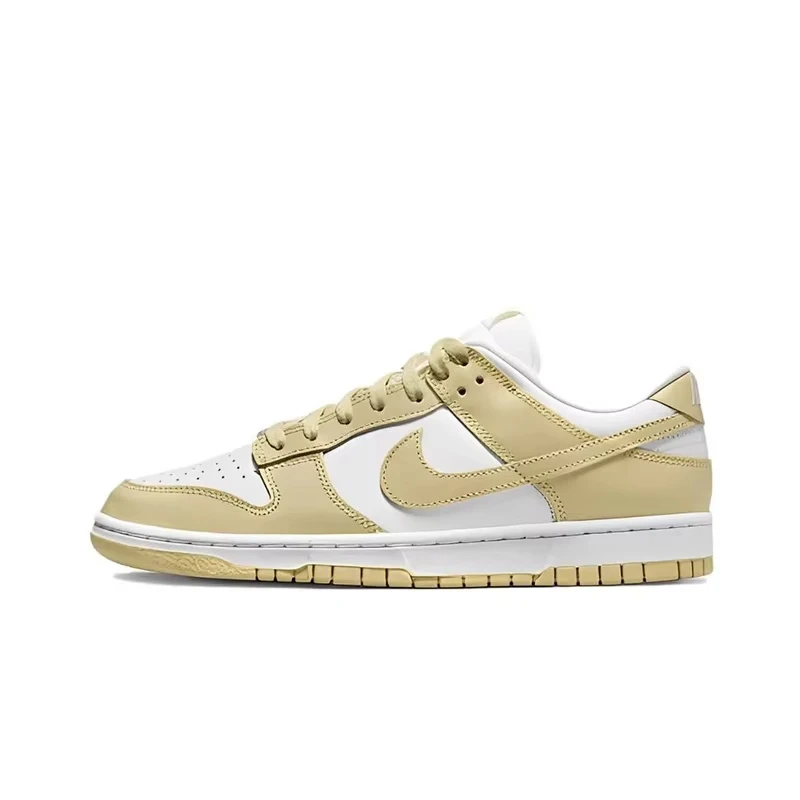 

Original Nike Dunk Low 'Team Gold' Men's Skateboarding Shoes Wear Resistant Fashionable Retro Off White Sneakers DV0833-100