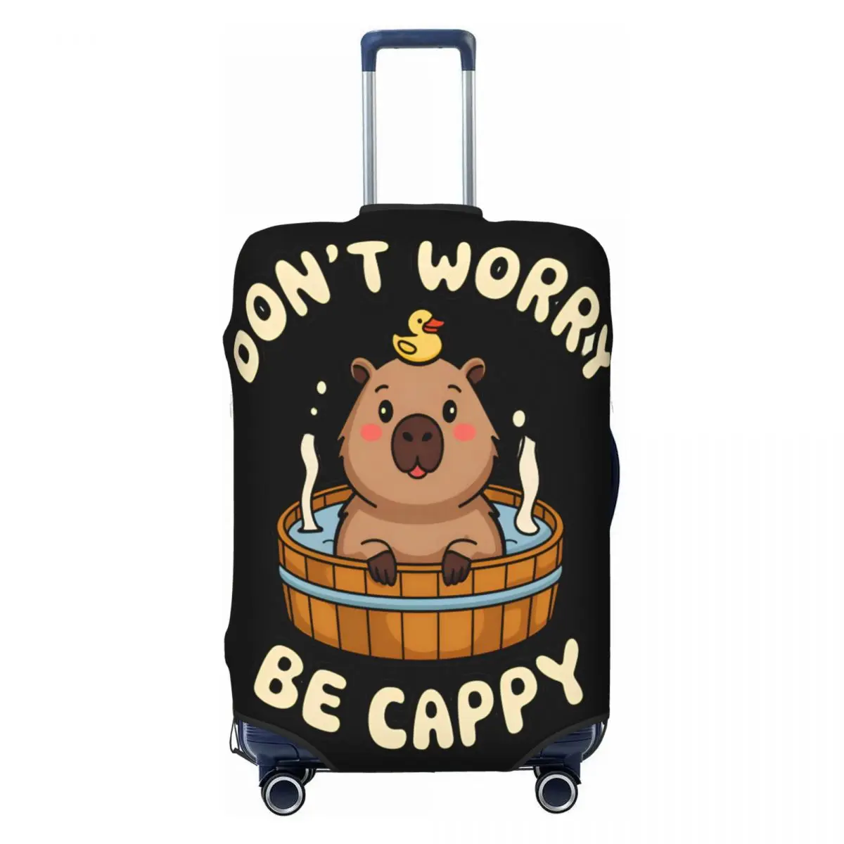 

Изготовленный на заказ чехол для багажа «Не волнуйтесь с капибарой», эластичные чехлы для дорожных чемоданов