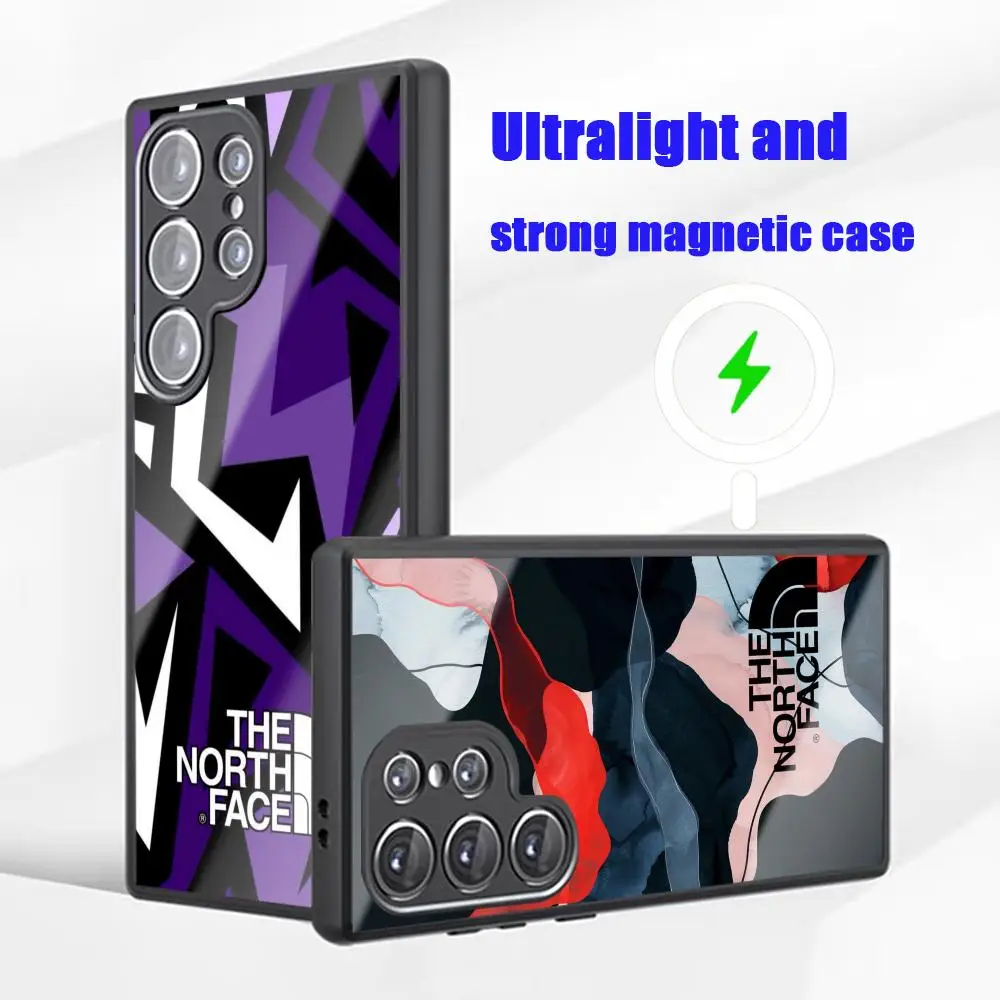 Cool Fashion Trendy Phone Case For Samsung S26 S25 S24 S23 S22 S21 S20 Plus Ultra Glass Magnetic Case The N-North-FaceES Hot
