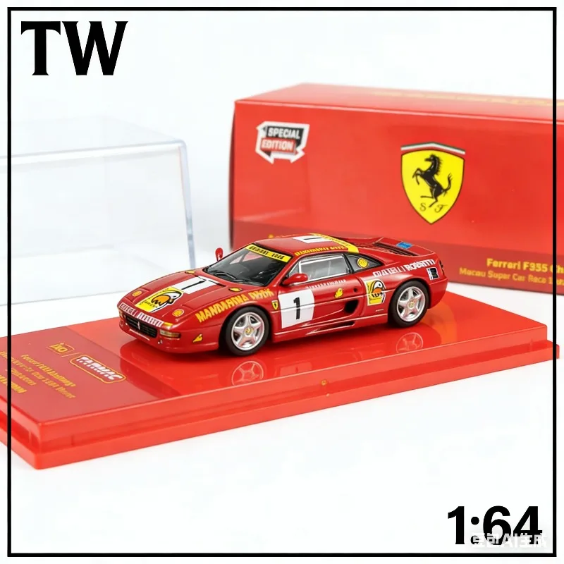 

2024 Foshan Exhibition Edition TW 1:64 F355 Challenge Cast Alloy Static Car Model, Boys' Toy Collection Decoration Item.