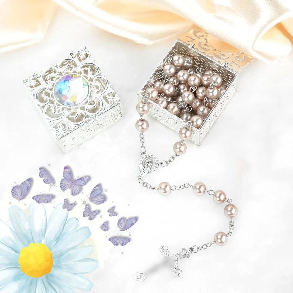 Exquisite Jewel Box Hollow Floral Metalwork Craft Classic Me