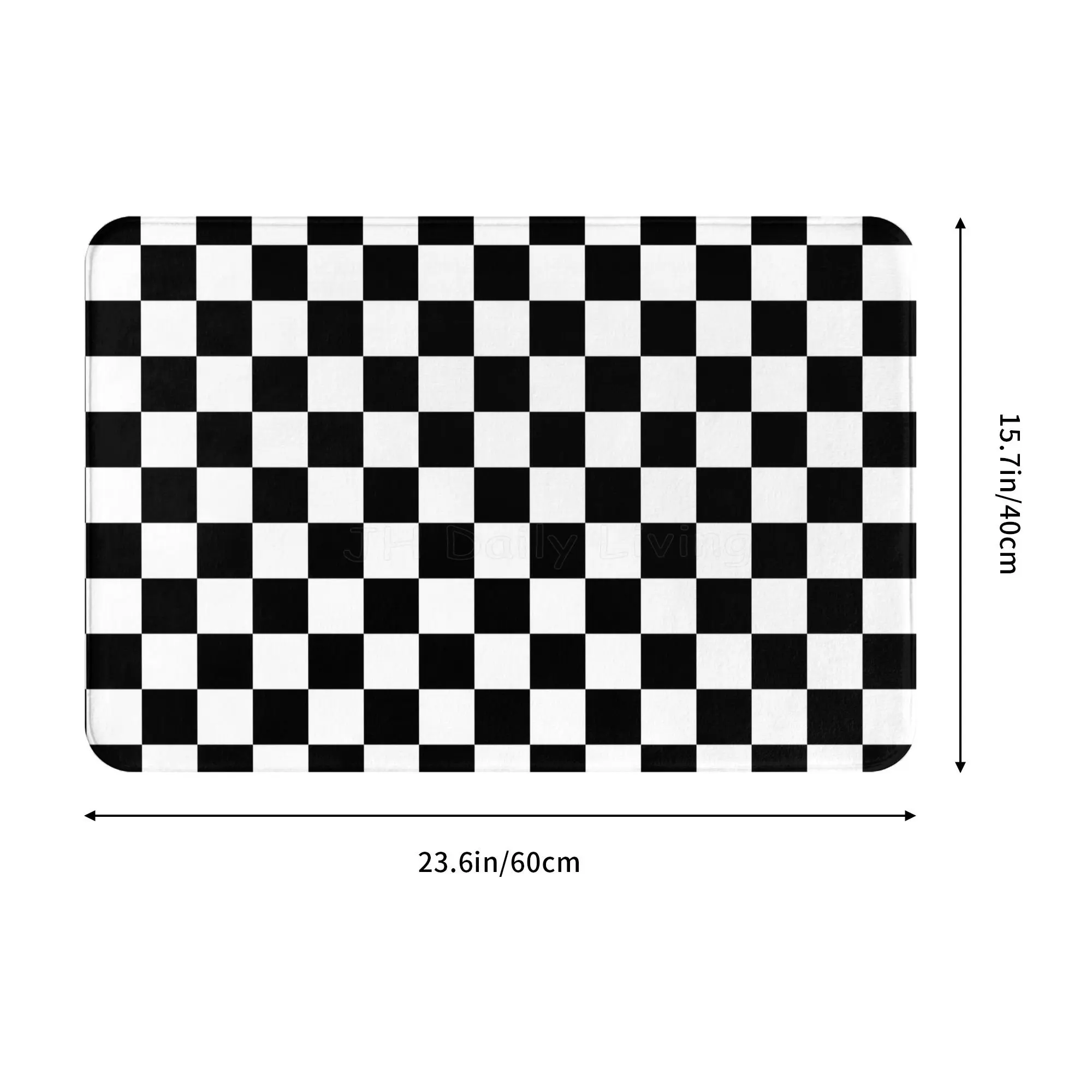 Black and White Grid Print Carpet Rugs for Bedroom Living Room Bathroom Mats Racing Flags Checkered Entrance Door Mat Anti-Slip