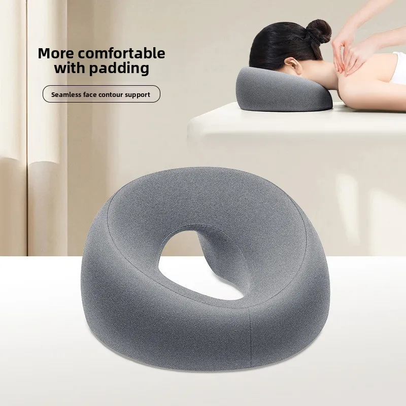 Memory Foam Face Cradle Pillow for Massage Table Beauty Salon Prone Pillow with Face Hole Comfortable Spa Massage Bed Cushion