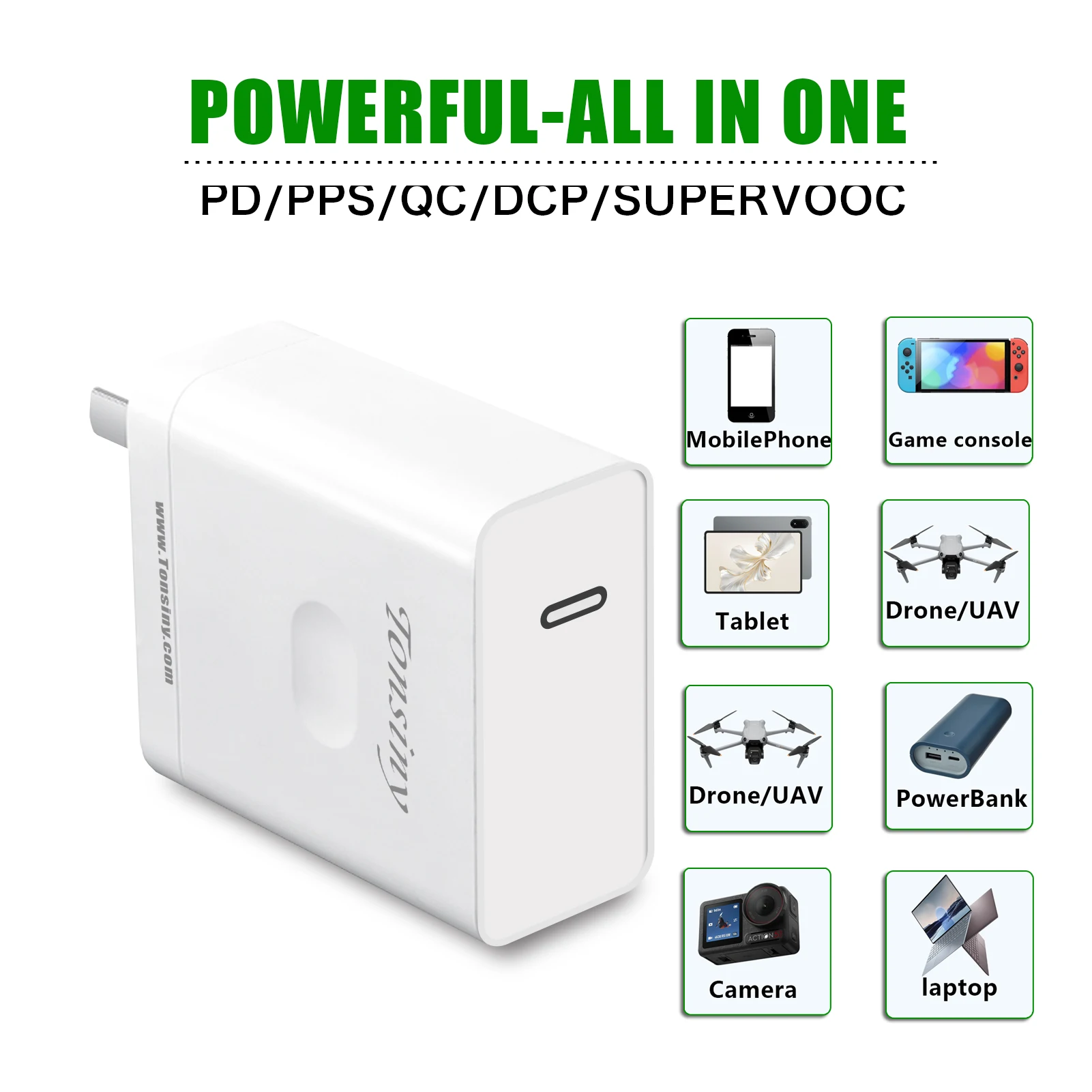 For OnePlus charger SuperVooc 240W realme superdart adapter oppo wall adapter PD65W for macbook iPhone Samsung tablet PPS charge